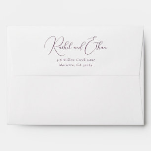 Enveloppe Calligraphie noire élégante