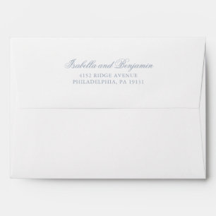 Enveloppe Calligraphie simple et élégante Dusty Blue Mariage