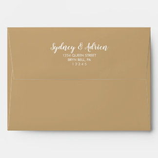 Enveloppe Calligraphie simple | Faire-part de mariage or