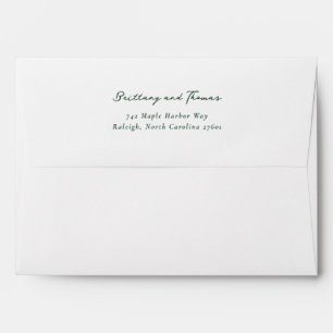 Enveloppe Calligraphie verte élégante