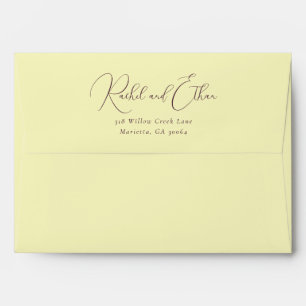 Enveloppe Calligraphie Violette Élégante