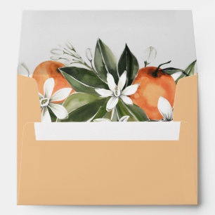 Enveloppe CALLIOPE Little Cutie Clementine Orange Floral