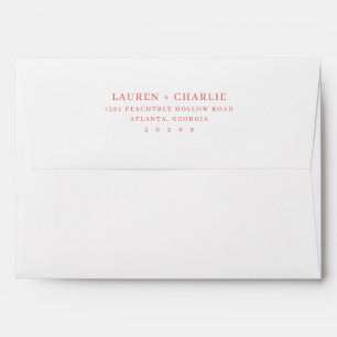 Enveloppe Calme Typographique Corail