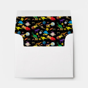 Enveloppe Camions de construction Astronaut Dinosaures dans