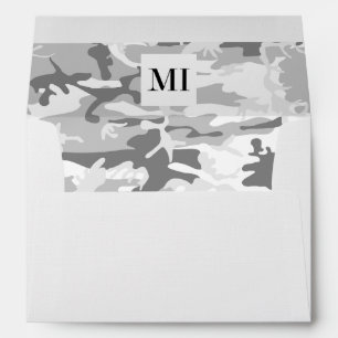 Enveloppe Camo gris, Camo d'hiver, Camouflage neige, Militai