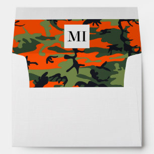 Enveloppe Camo Vert et Orange, Camouflage, Militaire, Armée