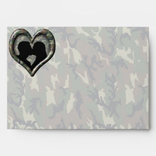 Enveloppe Camouflage Coeur avec couple baisant
