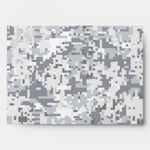 Enveloppe Camouflage numérique gris de style urbain
