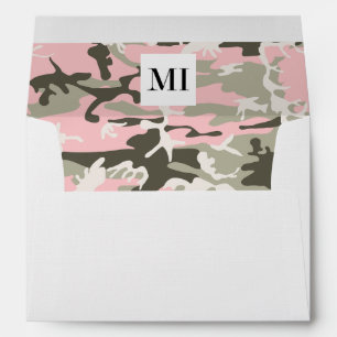 Enveloppe Camouflage Rose et Vert, Camouflage, Militaire, Ar
