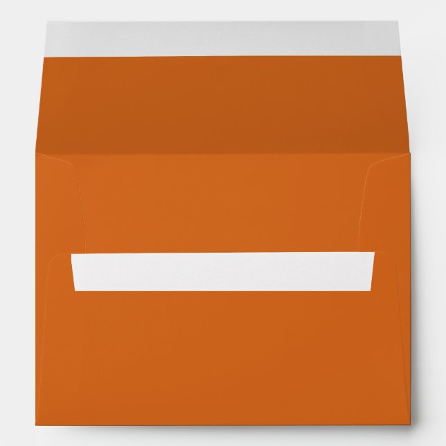 Enveloppe Cannelle orange brulée uni de couleur solide (Dos (Bas))