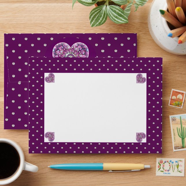 Enveloppe Cardinal rouge Rosace (Desk)