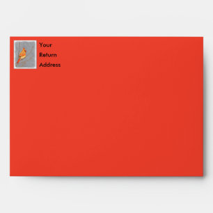 Enveloppe Cardinal sur la peinture de branche - Art original