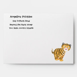 Enveloppe Caricature de petit tigre joyeux