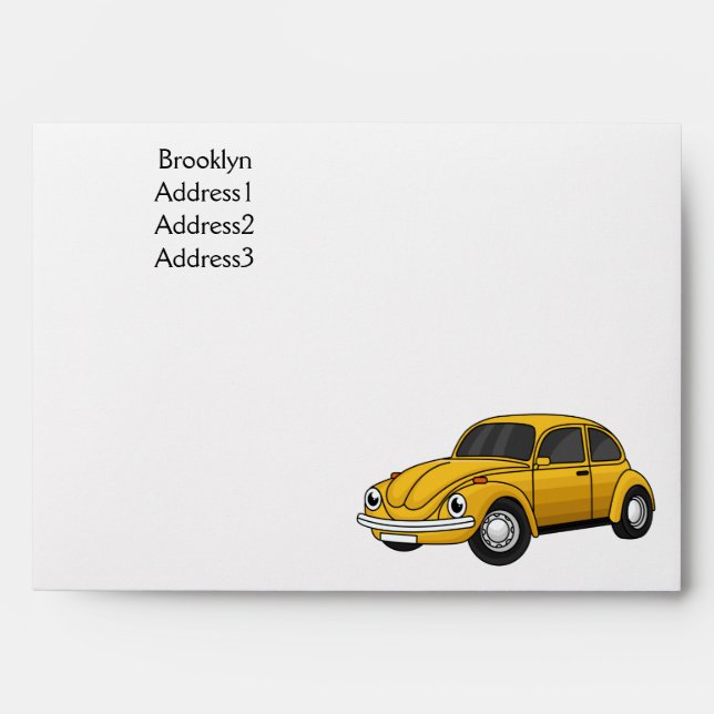 Enveloppe Caricature de voiture classique (Devant)