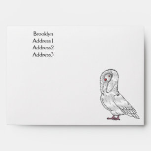 Enveloppe Caricature d'oiseau pigeon Jacobin