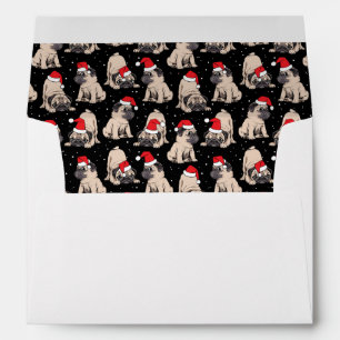 Enveloppe Carlins en Santa Hats Motif de Noël