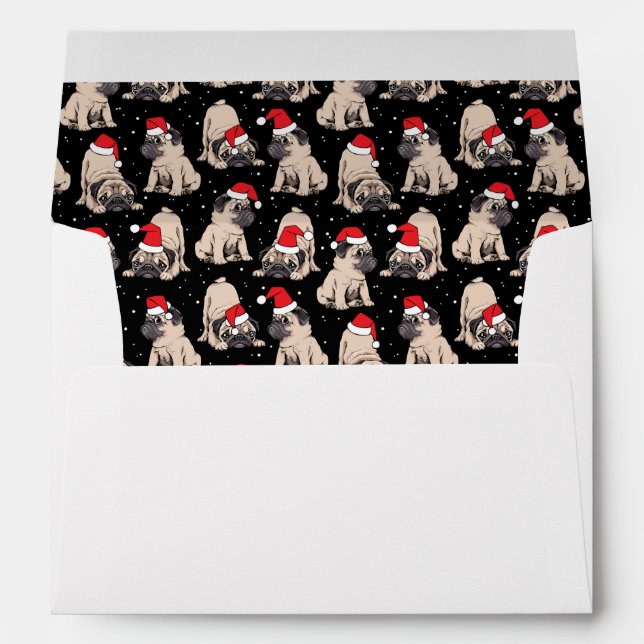 Enveloppe Carlins en Santa Hats Motif de Noël (Dos (Bas))