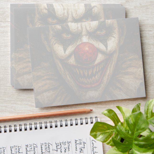 Enveloppe Carnaval de clowns de cris Halloween (Stacked)