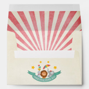 Enveloppe carnaval du cirque Anniversaire Vintage