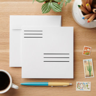 Enveloppe Carré à faible vision