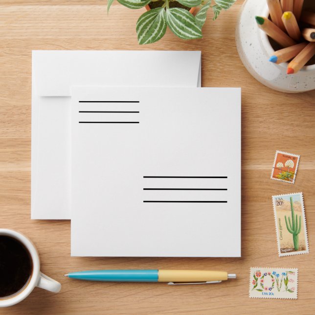 Enveloppe Carré à faible vision (Desk)