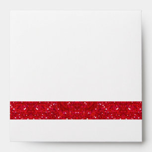 Enveloppe Carré à thème Dice rouge et blanc