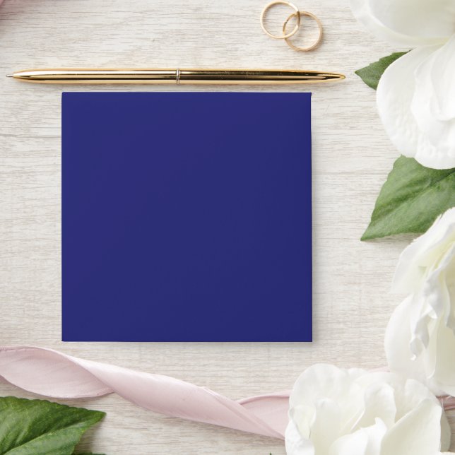 Enveloppe Carré bleu Indigo solide (Wedding)