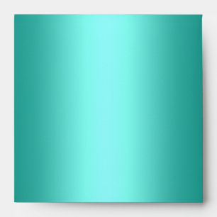 Enveloppe Carré Bleu Turquoise