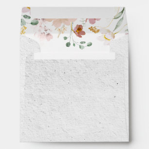 Enveloppe Carré de Fête des mariées de fleurs rose pâle