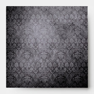 Enveloppe Carré de l'enveloppe noire Damas