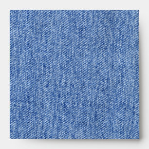 Enveloppe Carré d'impression vintage bleu Jean