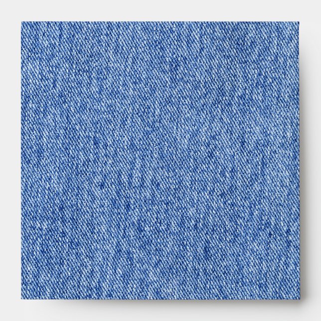 Enveloppe Carré d'impression vintage bleu Jean (Devant)