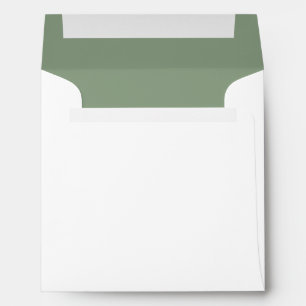 Enveloppe Carré minimaliste simple moderne Sage vert Mariage