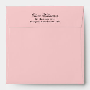 Enveloppe Carré noir rose à livraison spéciale