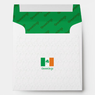 Enveloppe Carré personnalisé Shamrock FLAG IRLANDE