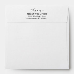Enveloppe Carré pré-adressée simple et élégante