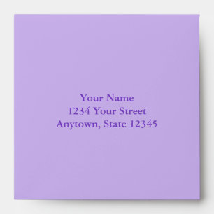 Enveloppe Carré violet claire avec adresse person