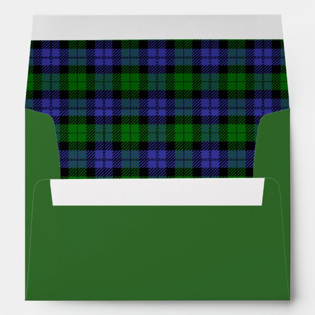 Enveloppe Carreaux tartan (Dos (Bas))
