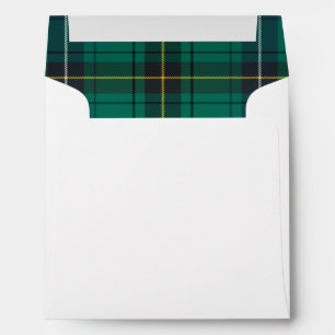 Enveloppe Carreaux Vert Noir Check Tartan Henderson