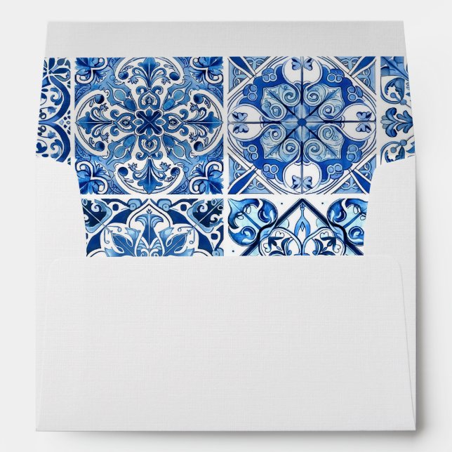 Enveloppe Carrelage méditerranéen, Portugais, Azulejo, Majol (Dos (Bas))