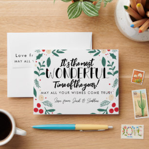 Enveloppe carte à gratter de noël Loterie Billet Mariage