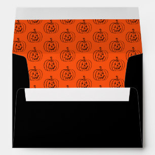 Enveloppe carte Citrouilles Halloween