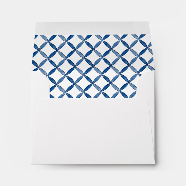 Enveloppe Carte d'adresse de retour de la conception de carr (Dos (Bas))