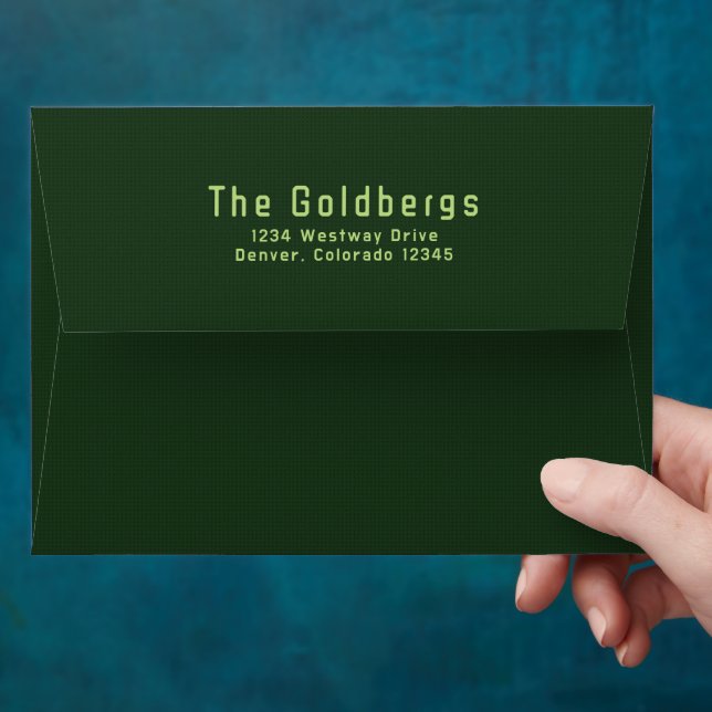 Enveloppe Carte de circuit d'ordinateur vert Barre Mitzvah (Hand)