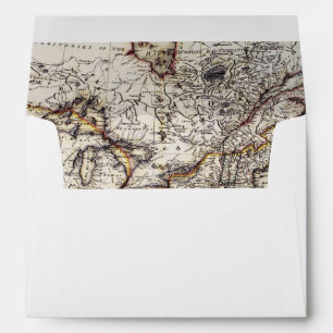 ENVELOPPE CARTE DE L'AMÉRIQUE, 1809