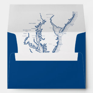 Enveloppe Carte de mariage de destination de la baie Chesape
