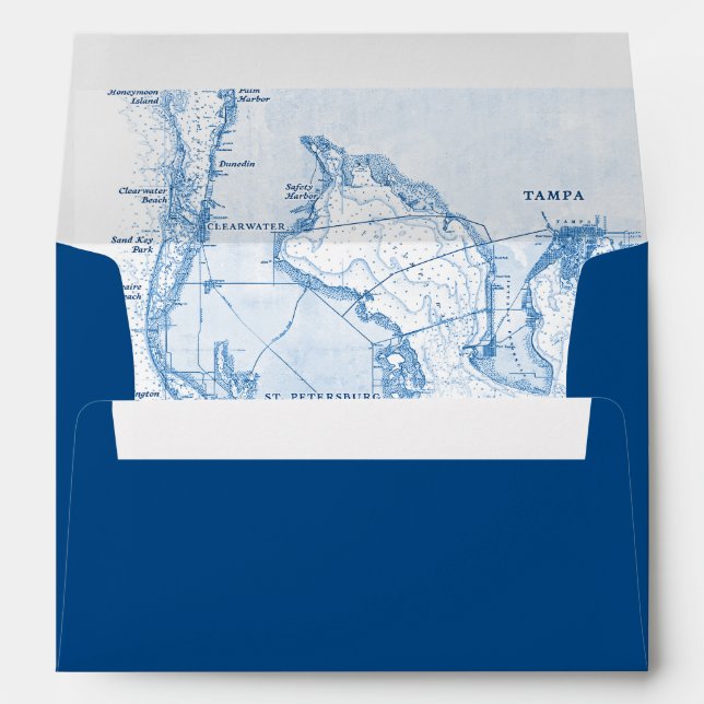Enveloppe Carte de mariage de destination Tampa Bay Marine B (Dos (Bas))