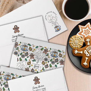 Enveloppe Carte de Noël Festivals éffrayant Halloween