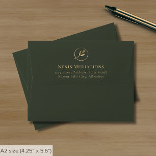 Enveloppe Carte de note du logo de l'adresse de retour d'aff