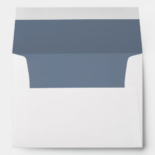 Enveloppe Carte de note Monogramme bleu poussiéreux minimali